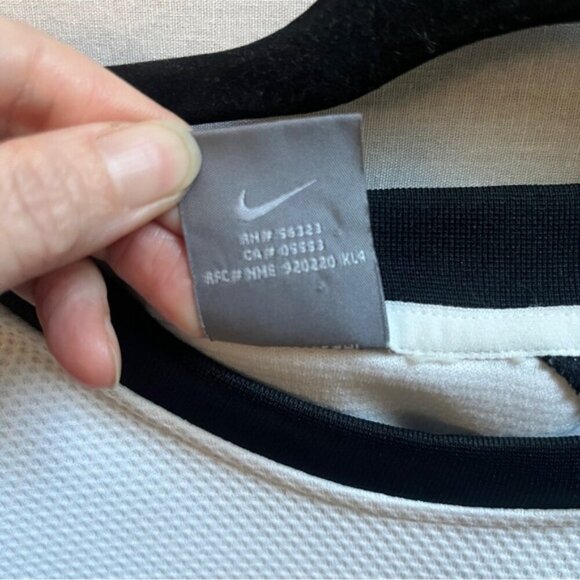 Vintage Nike Y2K Basketball Swoosh Warmup Jersey Long Sleeve Shirt Sz XXL - Picture 5 of 8